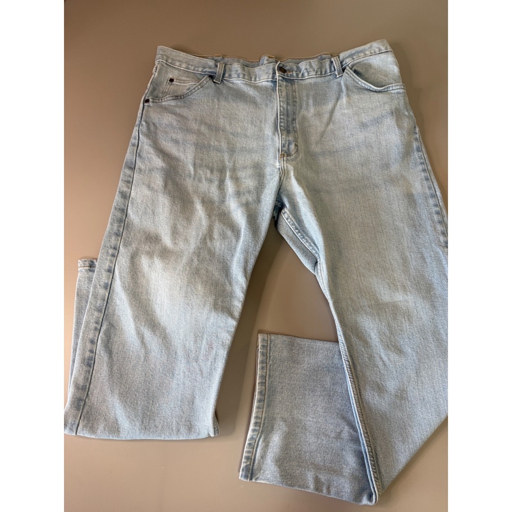 Wrangler Premium Quality Mens Straight Leg Jeans Light Wash 42x30 1096FXTBI